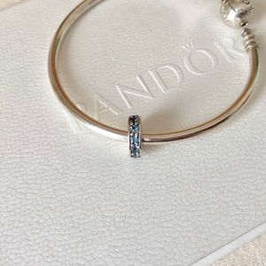 Pandora aquamarine spacer